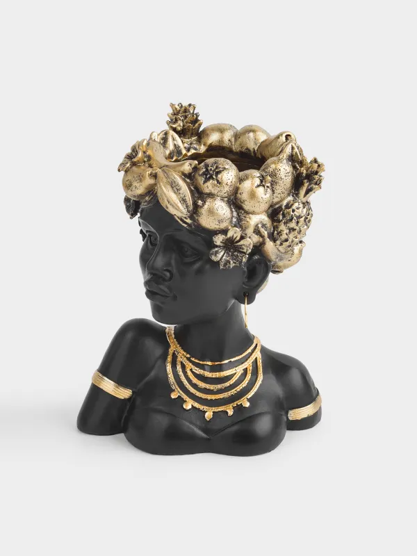 Ваза декоративная, 19 см, Девушка с фруктами, Ethnic girls, image-1