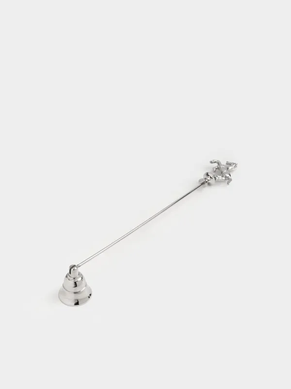 Колпачок для тушения свечей, 34 см, металл, серебристый, Лошадь, Horse silver, image-1