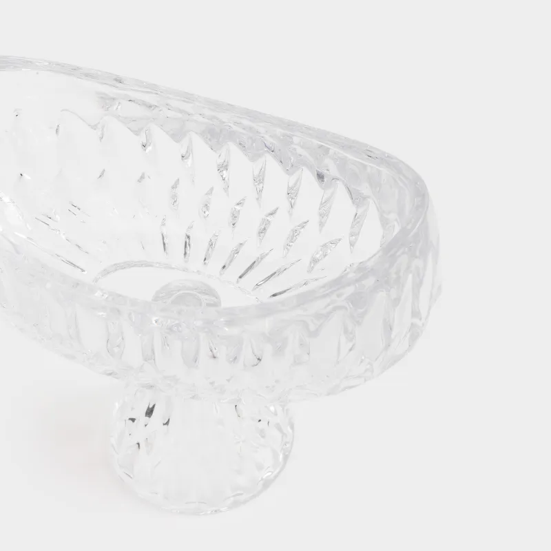 Конфетница, 18х16 см, на ножке, стекло Р, Rhomb, image-4