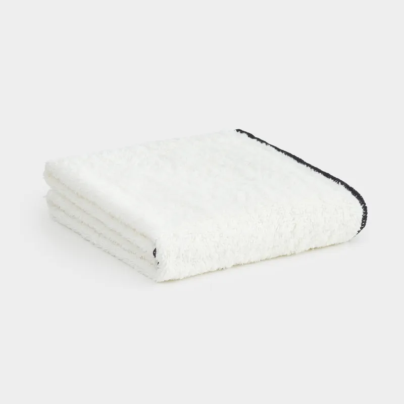 Полотенце, 50х90 см, хлопок, бежевое, Черный кант, Frotte cotton