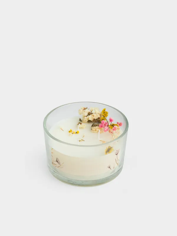 Свеча ароматическая, 8 см, в подсвечнике, Honeysuckle, Balmy summer, image-1