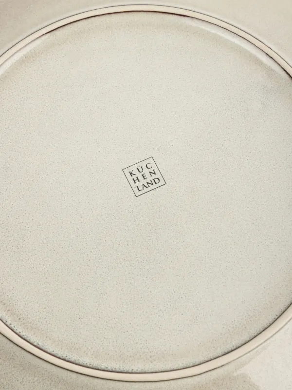 Тарелка обеденная, 27 см, керамика R, бежевая, Заяц с цветами, Rustic Easter, image-5