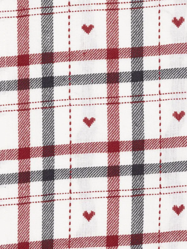 Полотенце кухонное, 40х60 см, хлопок, молочное, Клетка, Hazel heart, image-1
