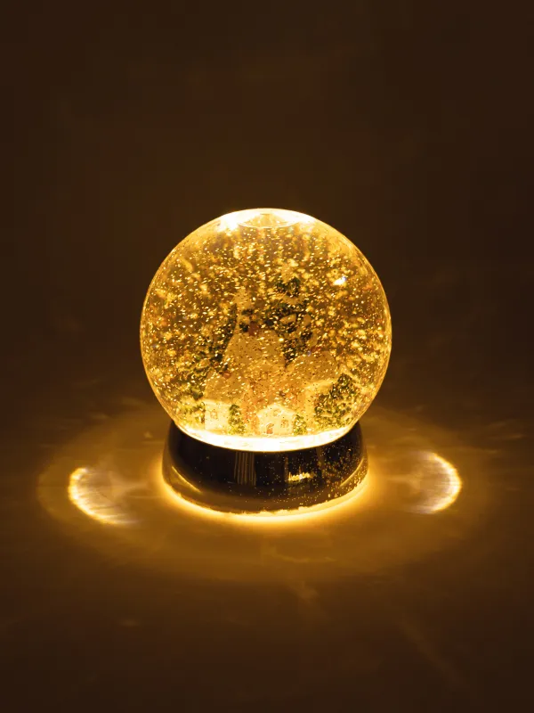 Снежный фонарь, 16 см, Домики, Golden style, image-4