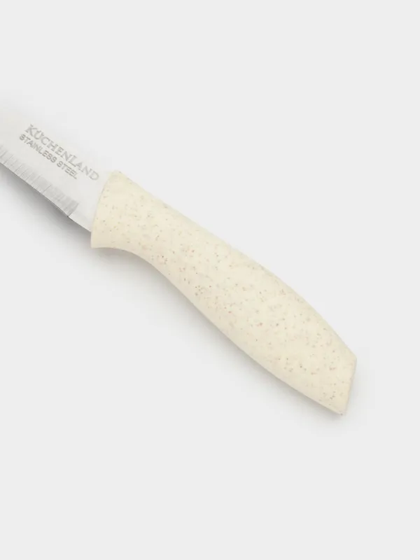 Нож для чистки овощей, 9 см, сталь/пластик, молочный, Speck-light, image-3