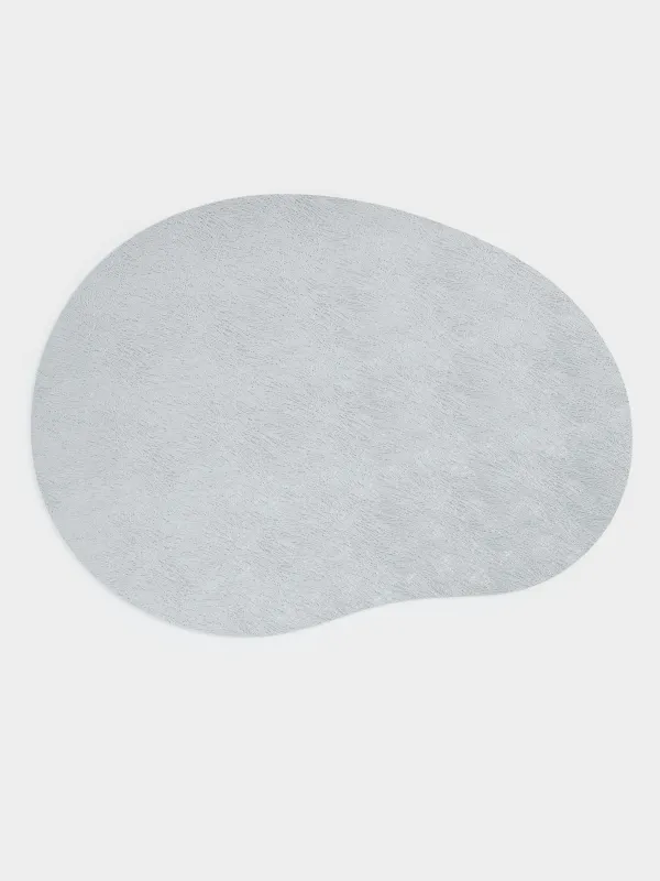 Салфетка под приборы, 32х43 см, ПВХ, двусторонняя, фигурная, серебристая/шампань, Rock, image-0