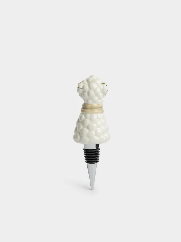 Пробка для винной бутылки, 14 см, Баран в шарфе, Sheep in scarf, image-1