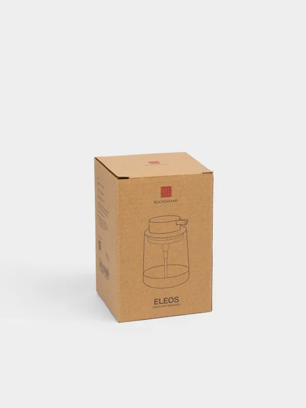 Диспенсер для жидкого мыла, 300 мл, пластик, молочный, Eleos, image-5