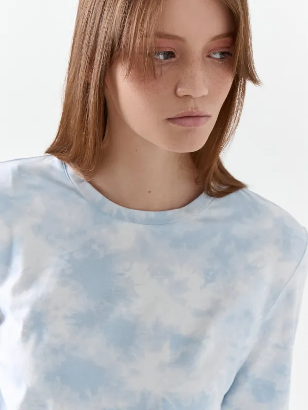 Лонгслив домашний, голубой, Jocelyn, image-2