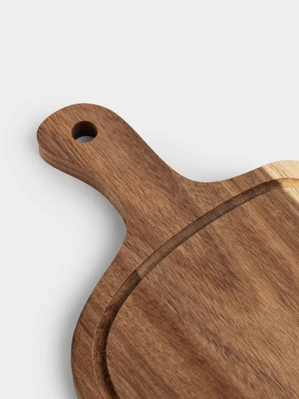 Доска разделочная, 32x18 см, с ручкой, дерево, Noble tree, image-2