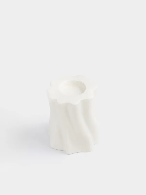 Подсвечник, молочный, Crumple, image-1