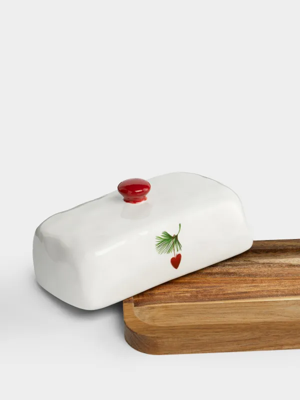 Масленка, 18 см, Еловая ветка, Festive table, image-1