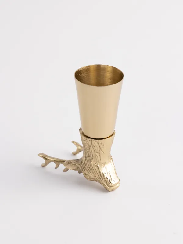 Стопка для водки, 150 мл, металл, золотистая, Олень, Arctic deer, image-1