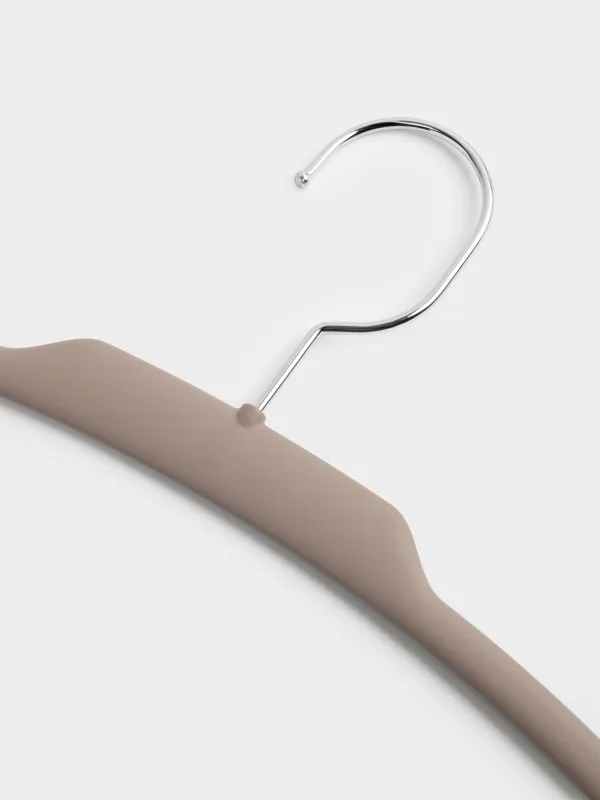 Вешалка-плечики, 42 см, 3 шт, для пиджаков и верхней одежды, пластик, мокко, Good house, image-2