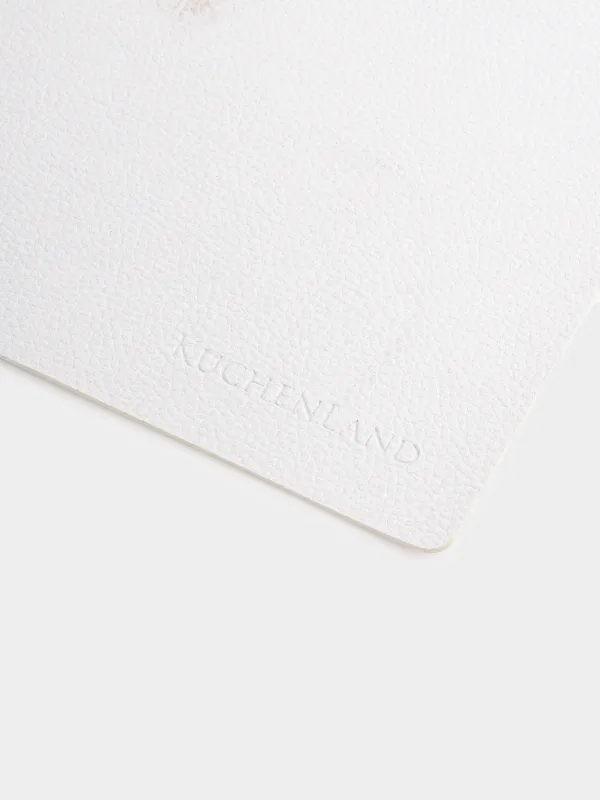 Салфетка под приборы, 33х46 см, ПВХ, прямоугольная, бело-голубая, Hello friend, Rock print, image-3