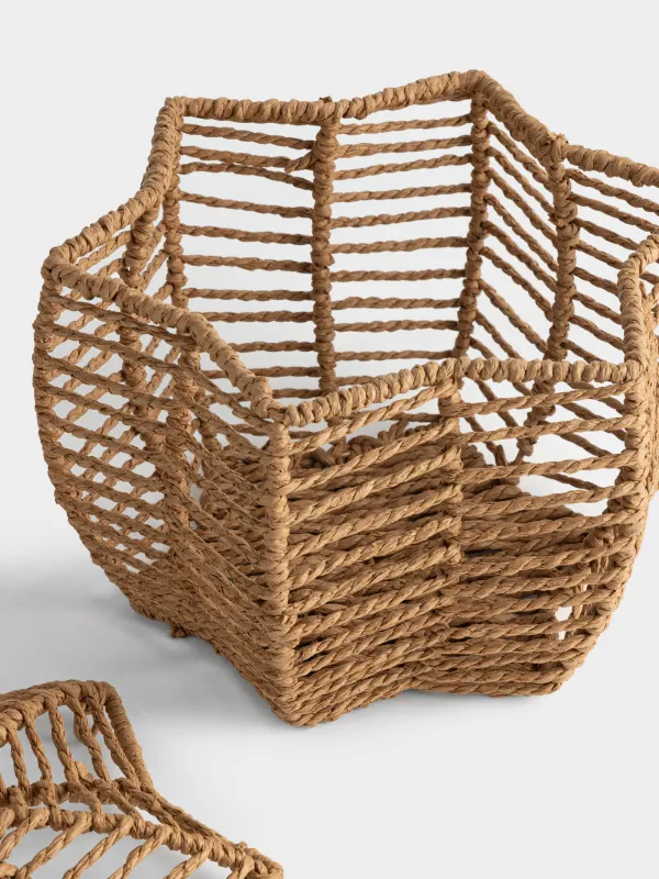 Корзина для хранения, 27х27х26 см, с крышкой, Braided, image-3