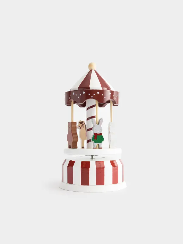 Статуэтка музыкальная, 14 см, заводная, Карусель, Christmas style, image-2