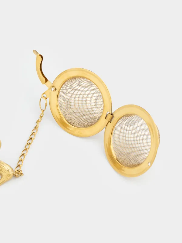 Сито для заваривания чая, 5 см, полирезин/металл, золотистое, Колибри, Paradise garden, image-3