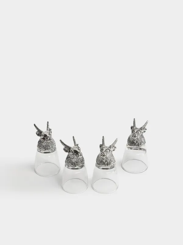 Стопка для водки, 4 шт, Бараны, Sheep silver, image-1