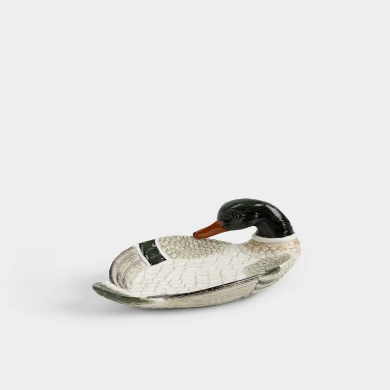 Блюдо, 32х19x12 см, керамика D, серо-зеленое, Селезень, Duck, image-4