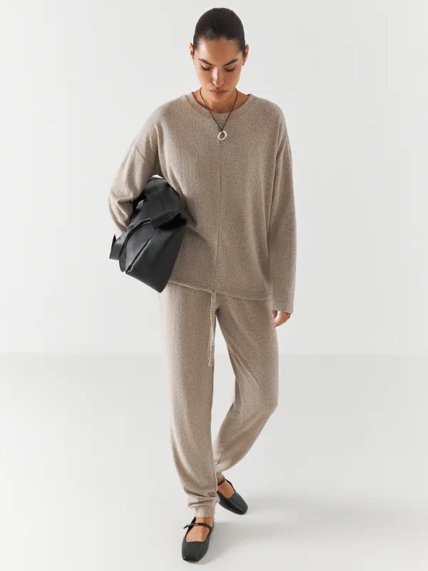 Костюм домашний с брюками, бежевый, Bertha, image-8