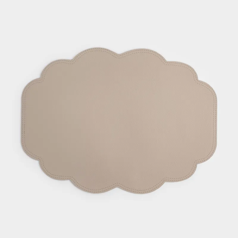 Салфетка под приборы, 33х45 см, ПВХ, фигурная, серебристая, Rock