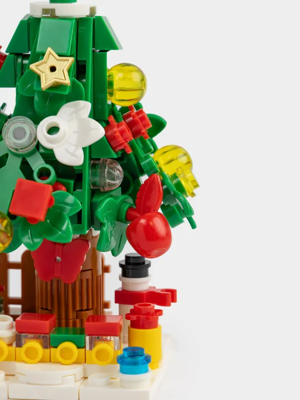 Конструктор, 13х7 см, 128 деталей, пластик, цветной, Елочка, Hobby kids, image-2