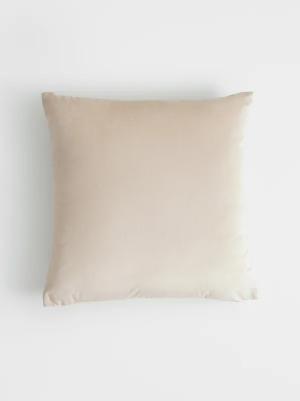 Подушка декоративная, 45х45 см, вельвет, бежевая, Брызги, Sparkly, image-1