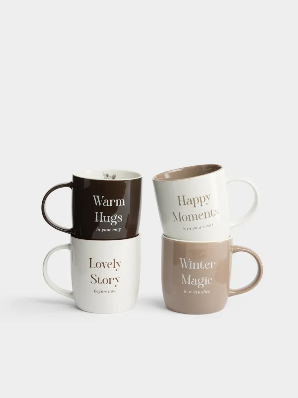 Кружка, 360 мл, 4 шт, Зимнее волшебство, Magic moments, image-0