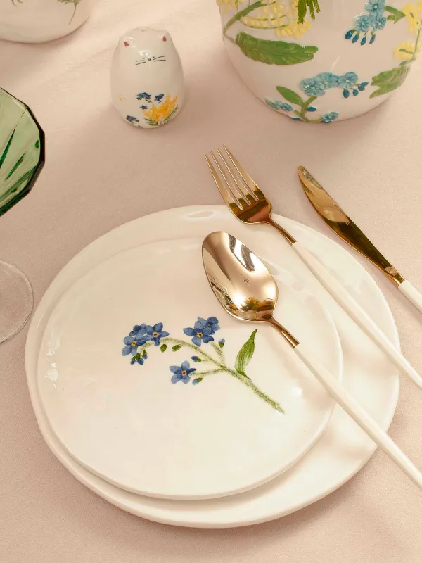 Тарелка закусочная, 19 см, Незабудка, Crumple flower, image-5