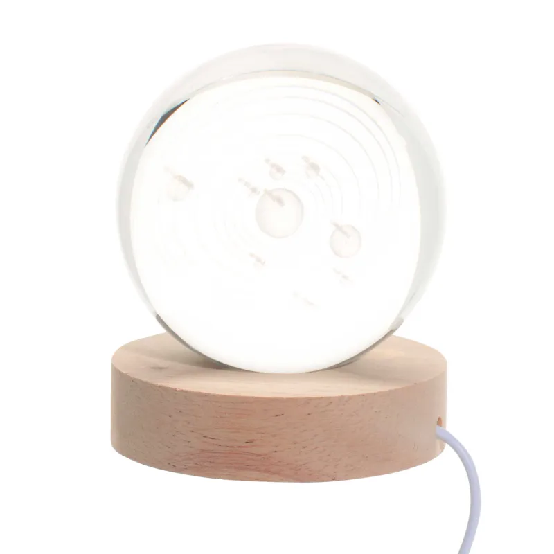 Светильник декоративный, 10 см, стекло/дерево, Планеты, Illumination, image-1