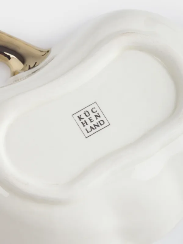 Пиала, 15х5 см, керамика, молочно-золотистая, Тыква, Golden glow, image-4