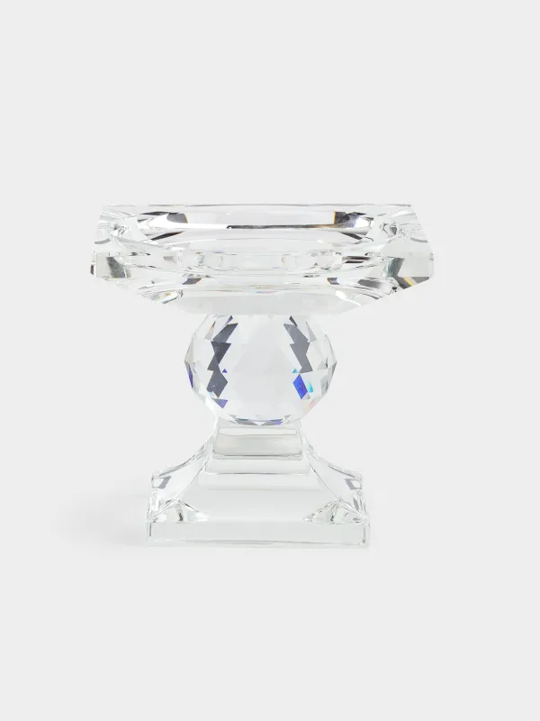 Подсвечник, 8 см, для цилиндрической свечи, на ножке, кристальное стекло, Lux crystal, image-0