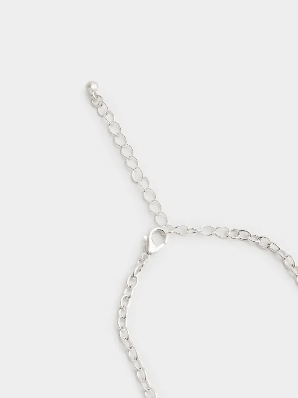 Цепочка, 49 см, с подвеской, металл/стразы, серебристая, Лошадь, Jewelry horse, image-2