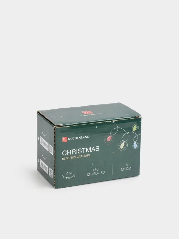 Гирлянда электрическая, 10 м, 480 ламп, 8 режимов, Капли, Christmas, image-3