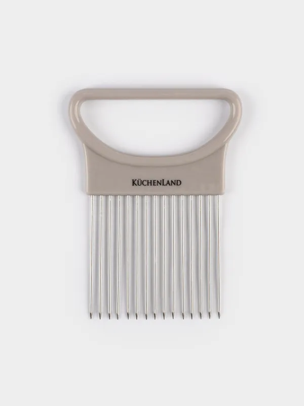 Держатель для нарезки лука, 11х8 см, пластик/сталь, бежевый, Regular, image-0