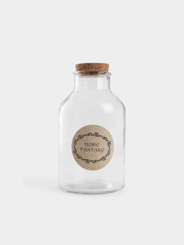 Банка для сыпучих продуктов, 750 мл, Clear cork, image-0