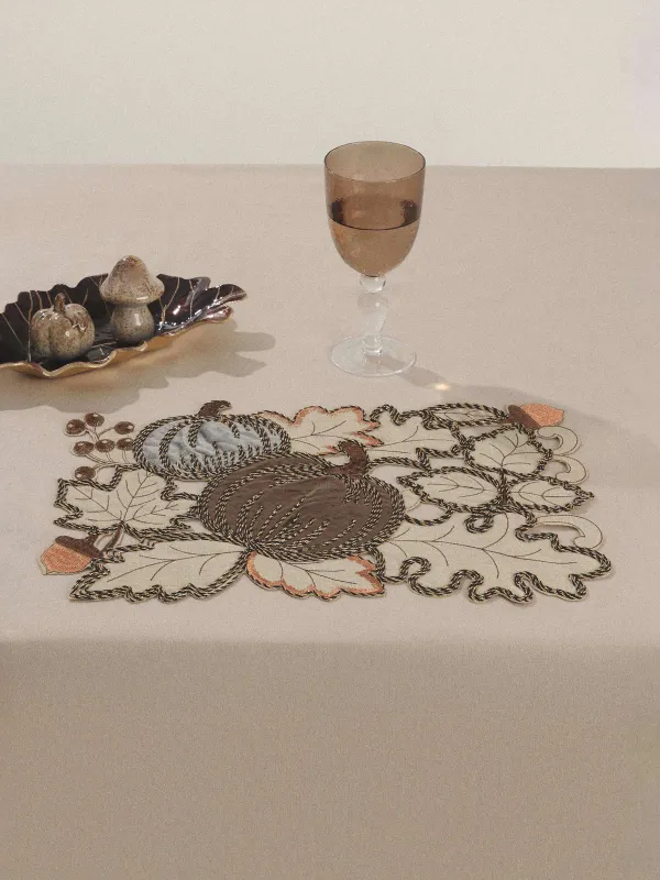 Салфетка под приборы, 30х45 см, Тыквы в листьях, Autumn pumpkin, image-4