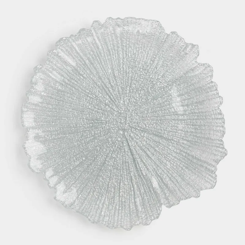 Блюдо, 34х2 см, стекло Р, серебристое, Verge