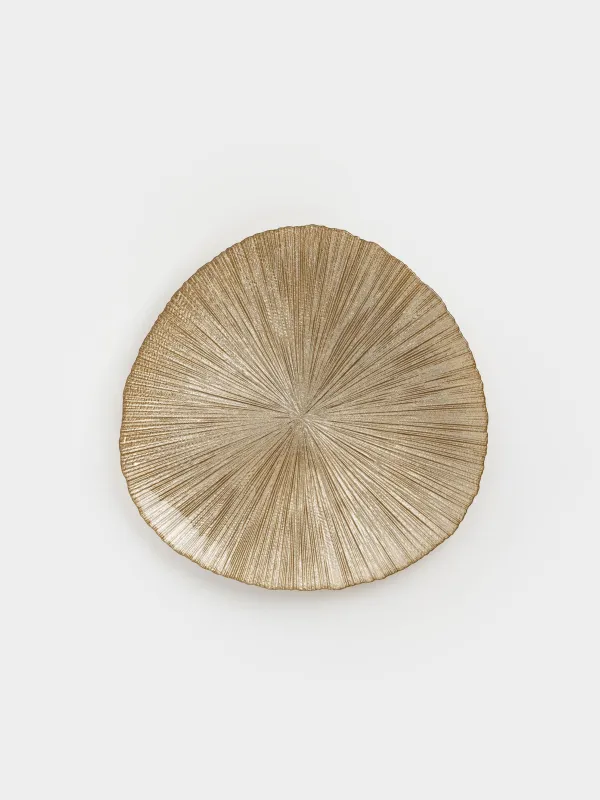 Тарелка обеденная, 28 см, стекло, шампань, Angle, image-0