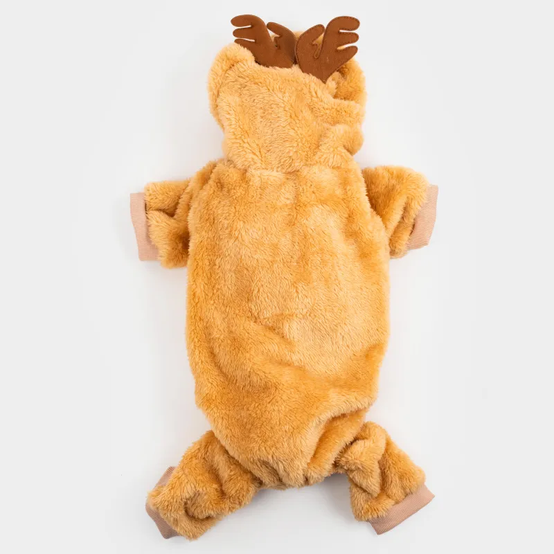 Комбинезон для животных, полиэстер, бежевый, Олень, Christmas pet, image-4