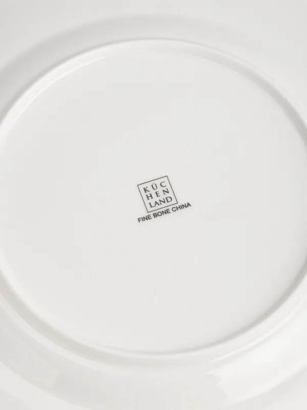 Тарелка обеденная, 27 см, фарфор F, белая, с золотистым кантом, Цветы гжель, Tradition Easter, image-4