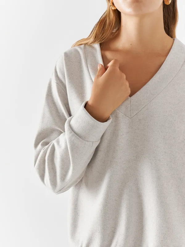 Свитшот женский, полиэстер/вискоза, серый, Sherry, image-1