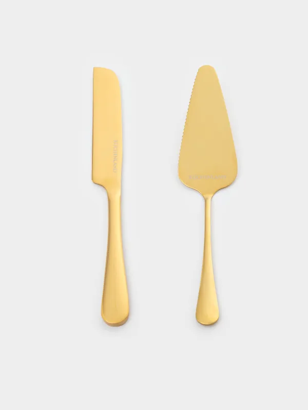 Приборы для сервировки торта, 2 предмета, Classic gold, image-0