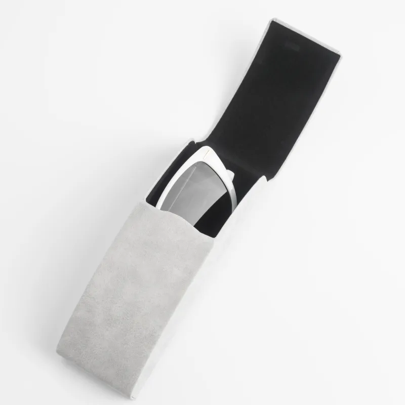 Футляр для очков, 15x5 см, полиуретан, светло-серый, Rock, image-4