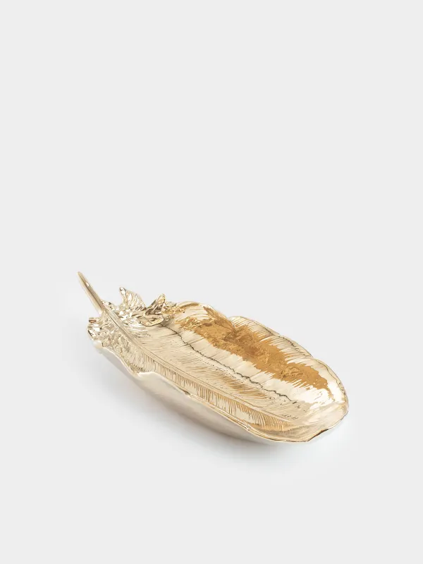 Блюдо декоративное, 36х13 см, Перо, Feather, image-1