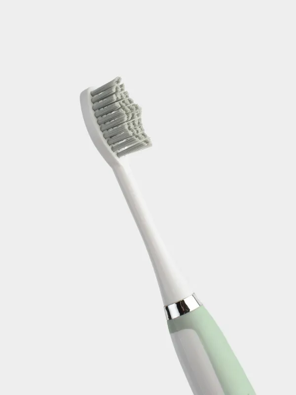Щетка зубная, электрическая, 1 режим, 3 насадки, зеленая, Manny, image-3
