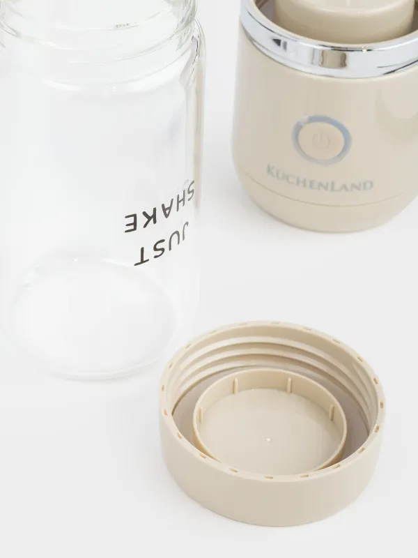 Блендер персональный, 380 мл, 67 Вт, портативный, заряжаемый, стекло/пластик, мокко, Handy, image-1