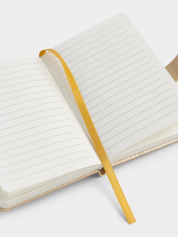 Блокнот для записей, 9х14 см, 120 л, с замком, Stationery gold, image-3