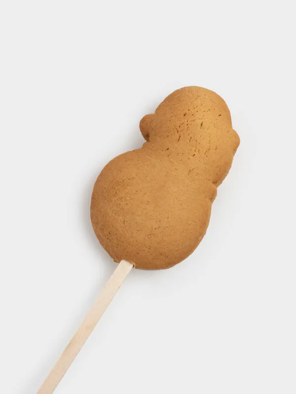 Пряник, 40 гр, глазированный, медовый, на палочке, голубой, Снеговик, Prani, image-2